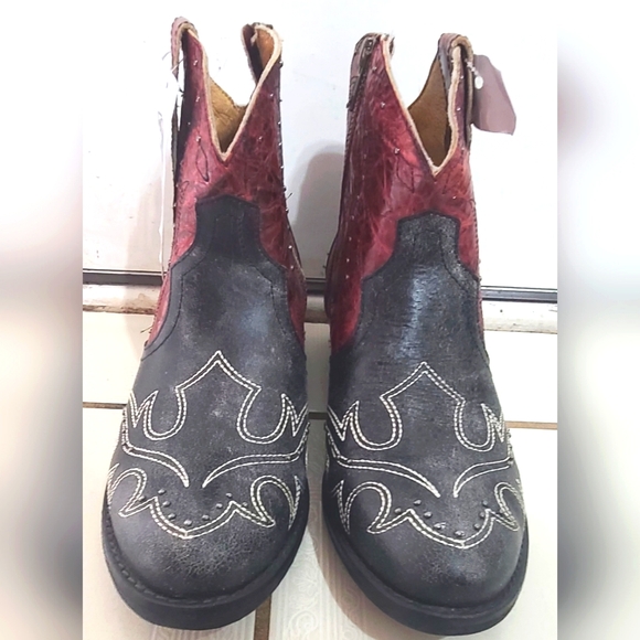 Sterling River Womens Zip Cowboy Bootie NWT Leather Sz 11 med - Picture 5 of 8